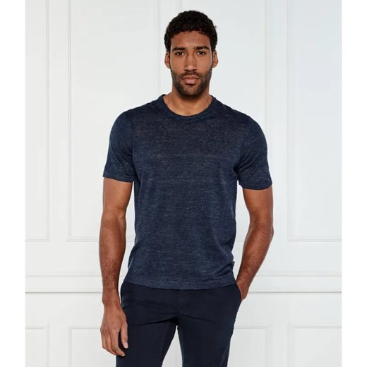 Sand Copenhagen Lniany t-shirt | Regular Fit ze sklepu Gomez Fashion Store w kategorii T-shirty męskie - zdjęcie 184332298