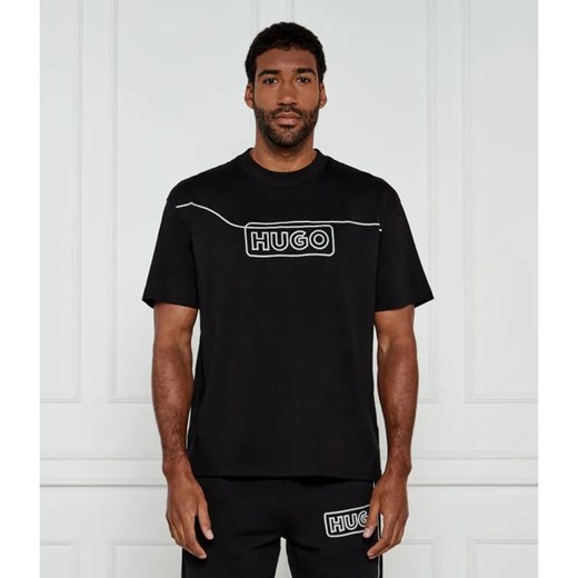 Hugo Blue T-shirt Noideryo | Loose fit ze sklepu Gomez Fashion Store w kategorii T-shirty męskie - zdjęcie 184332825
