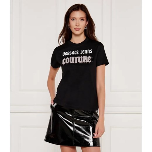 Versace Jeans Couture T-shirt goth patch | Regular Fit ze sklepu Gomez Fashion Store w kategorii Bluzki damskie - zdjęcie 184333156