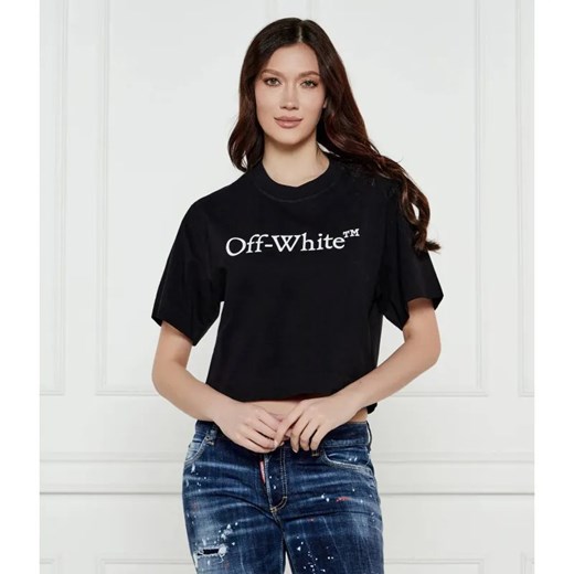OFF-WHITE T-shirt | Cropped Fit ze sklepu Gomez Fashion Store w kategorii Bluzki damskie - zdjęcie 184333248