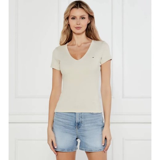 Tommy Jeans T-shirt ESSENTIAL | Slim Fit ze sklepu Gomez Fashion Store w kategorii Bluzki damskie - zdjęcie 184333367