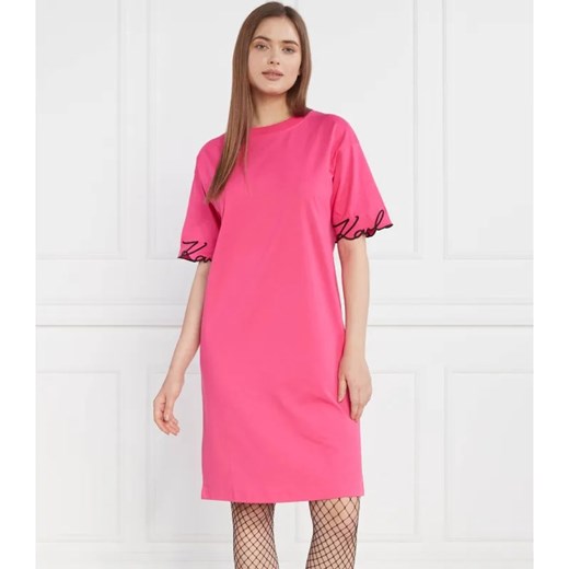 Karl Lagerfeld Sukienka karl signature slv hem ze sklepu Gomez Fashion Store w kategorii Sukienki - zdjęcie 184333449