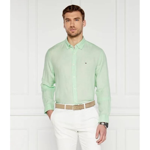 Tommy Hilfiger Lniana koszula PIGMENT DYED | Regular Fit ze sklepu Gomez Fashion Store w kategorii Koszule męskie - zdjęcie 184333738