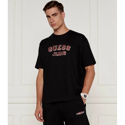 Guess Jeans T-shirt AMERICAN | Oversize fit ze sklepu Gomez Fashion Store w kategorii T-shirty męskie - zdjęcie 184333795