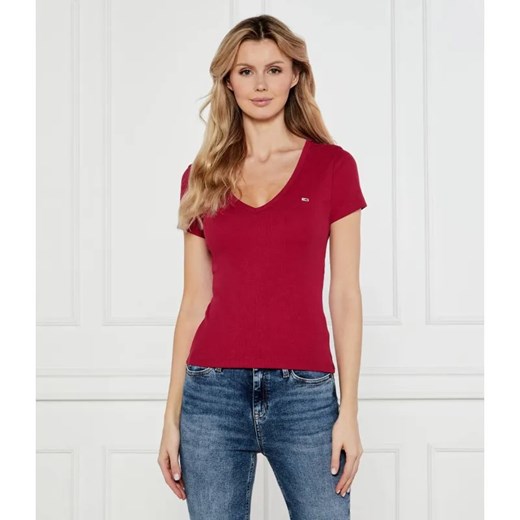 Tommy Jeans T-shirt ESSENTIAL | Slim Fit ze sklepu Gomez Fashion Store w kategorii Bluzki damskie - zdjęcie 184333918