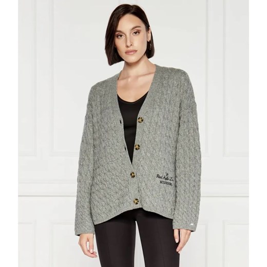 Tommy Hilfiger Wełniany kardigan | Regular Fit ze sklepu Gomez Fashion Store w kategorii Swetry damskie - zdjęcie 184334236