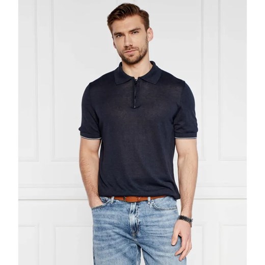 BOSS BLACK Lniane polo trieste | Regular Fit ze sklepu Gomez Fashion Store w kategorii T-shirty męskie - zdjęcie 184334237