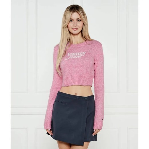 Tommy Jeans Sweter | Cropped Fit | z dodatkiem wełny ze sklepu Gomez Fashion Store w kategorii Swetry damskie - zdjęcie 184334406