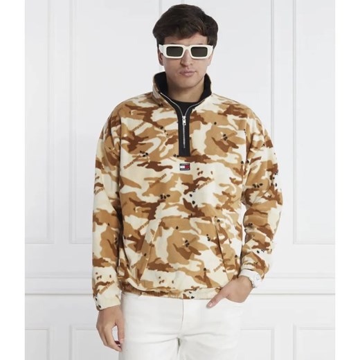 Tommy Jeans Polarowa bluza CAMO | Oversize fit ze sklepu Gomez Fashion Store w kategorii Bluzy męskie - zdjęcie 184334507