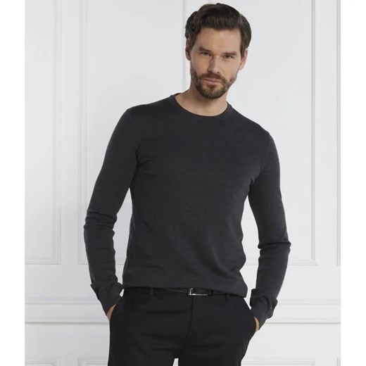 HUGO Wełniany sweter San Cedric-M1 | Regular Fit ze sklepu Gomez Fashion Store w kategorii Swetry męskie - zdjęcie 184334606