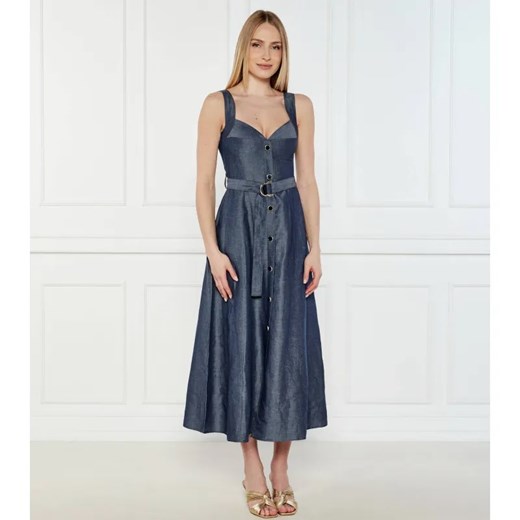 Liu Jo Sukienka z paskiem | z dodatkiem lnu ze sklepu Gomez Fashion Store w kategorii Sukienki - zdjęcie 184334625