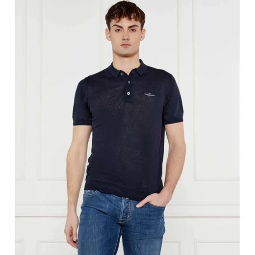 Aeronautica Militare Lniane polo | Regular Fit ze sklepu Gomez Fashion Store w kategorii T-shirty męskie - zdjęcie 184334677