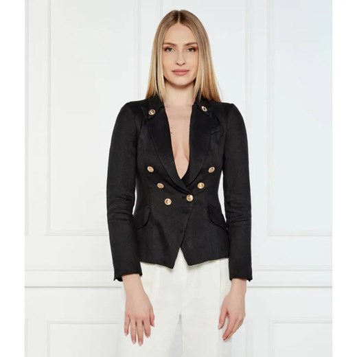 Elisabetta Franchi Lniany żakiet | Slim Fit ze sklepu Gomez Fashion Store w kategorii Marynarki damskie - zdjęcie 184335077