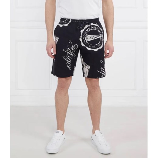 Tommy Hilfiger Szorty HARLEM PENNANT PO | Regular Fit | z dodatkiem lnu ze sklepu Gomez Fashion Store w kategorii Spodenki męskie - zdjęcie 184335096