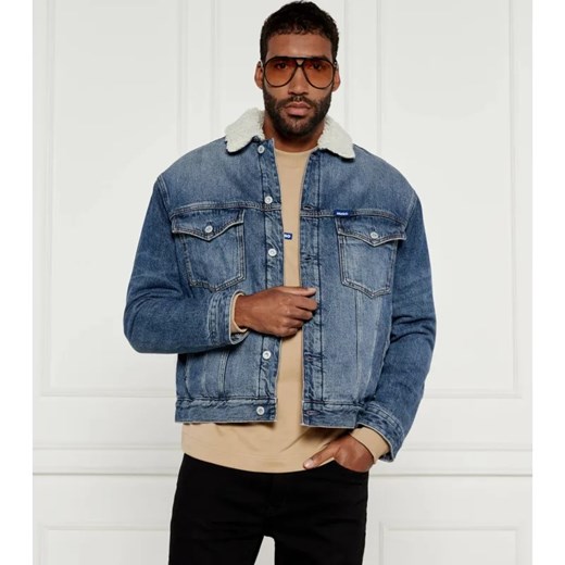 Hugo Blue Kurtka jeansowa Dex | Loose fit ze sklepu Gomez Fashion Store w kategorii Kurtki męskie - zdjęcie 184335105