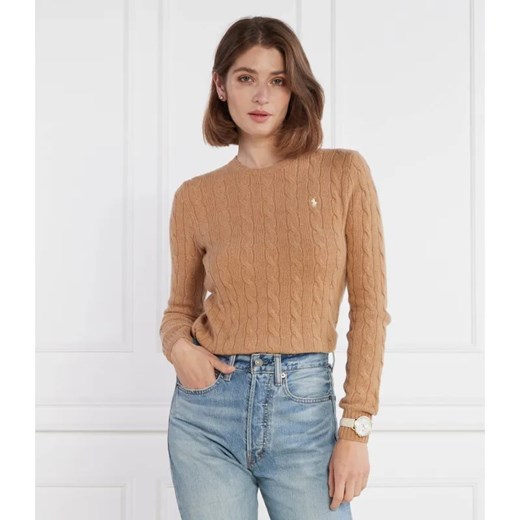 POLO RALPH LAUREN Wełniany sweter JULIANNA | Slim Fit | z dodatkiem kaszmiru ze sklepu Gomez Fashion Store w kategorii Swetry damskie - zdjęcie 184335339