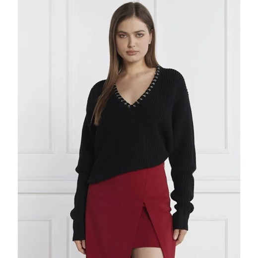 Patrizia Pepe Wełniany sweter | Loose fit ze sklepu Gomez Fashion Store w kategorii Swetry damskie - zdjęcie 184335345