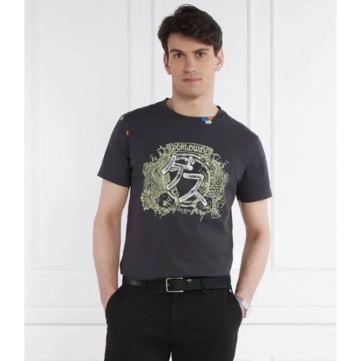 GUESS T-shirt JAPANESE IDEOG | Regular Fit ze sklepu Gomez Fashion Store w kategorii T-shirty męskie - zdjęcie 184335535