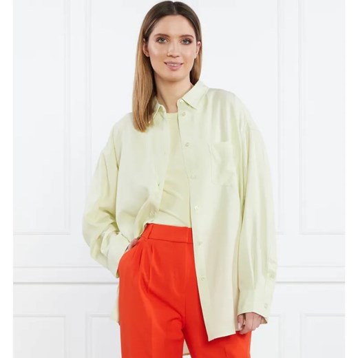 Samsøe Samsøe Koszula LUA | Relaxed fit | z dodatkiem lnu ze sklepu Gomez Fashion Store w kategorii Koszule damskie - zdjęcie 184335657