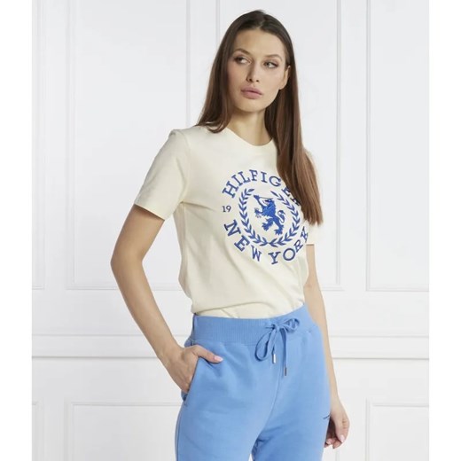 Tommy Hilfiger T-shirt REG CREST C-NK TEE SS | Regular Fit ze sklepu Gomez Fashion Store w kategorii Bluzki damskie - zdjęcie 184335708
