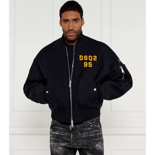 Dsquared2 Wełniana kurtka bomber | Regular Fit ze sklepu Gomez Fashion Store w kategorii Kurtki męskie - zdjęcie 184335759