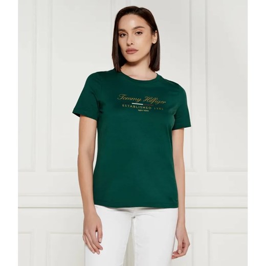 Tommy Hilfiger T-shirt | Regular Fit ze sklepu Gomez Fashion Store w kategorii Bluzki damskie - zdjęcie 184335849