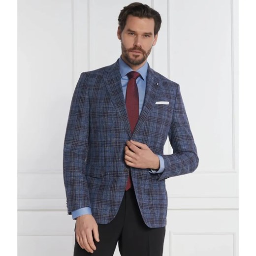 BOSS BLACK Wełniana marynarka H-Hutson-233 | Slim Fit | z dodatkiem lnu ze sklepu Gomez Fashion Store w kategorii Marynarki męskie - zdjęcie 184336415