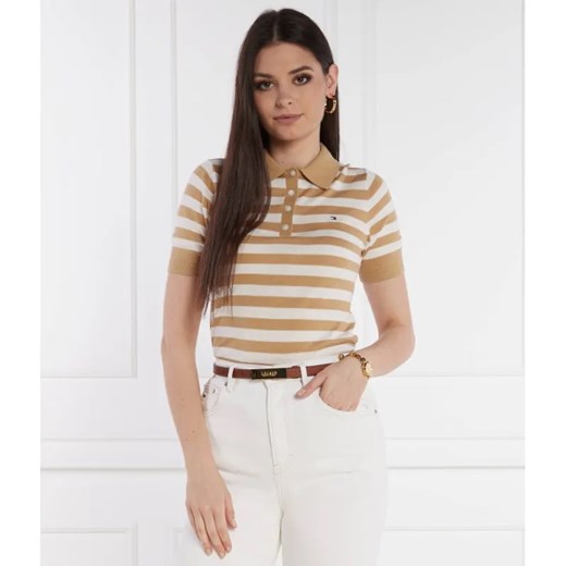 Tommy Hilfiger Polo BUTTON | Regular Fit ze sklepu Gomez Fashion Store w kategorii Bluzki damskie - zdjęcie 184336586