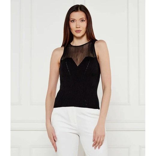 Pinko Wełniany top SHISPARE | Slim Fit | z dodatkiem jedwabiu i kaszmiru ze sklepu Gomez Fashion Store w kategorii Bluzki damskie - zdjęcie 184336618