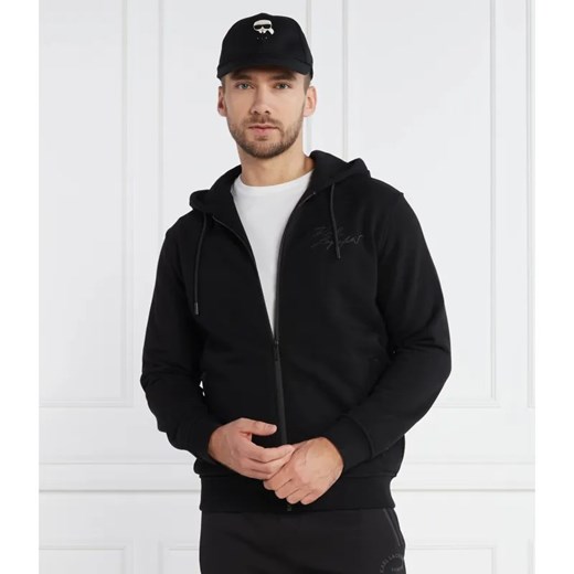 Karl Lagerfeld Bluza SWEAT HOODY JACKET | Regular Fit ze sklepu Gomez Fashion Store w kategorii Bluzy męskie - zdjęcie 184336799