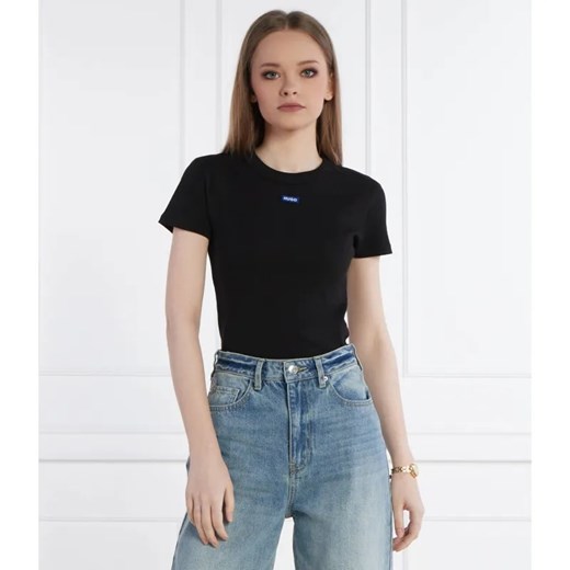 Hugo Blue T-shirt Baby Tee_B | Slim Fit ze sklepu Gomez Fashion Store w kategorii Bluzki damskie - zdjęcie 184336858