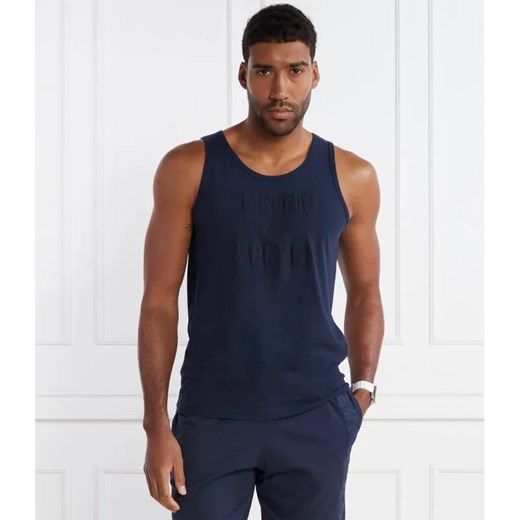 Emporio Armani Tank top | Regular Fit | z dodatkiem lnu Emporio Armani L Gomez Fashion Store promocyjna cena