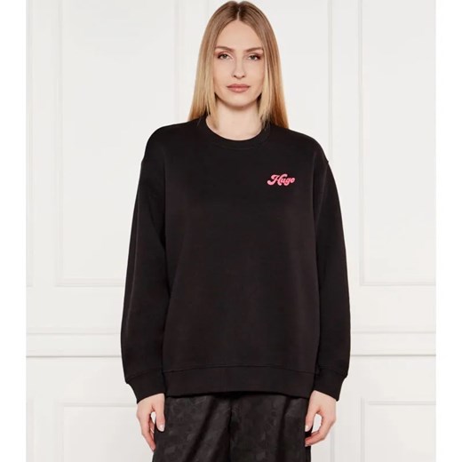 HUGO Bluza Classic Crew_4 | Loose fit frotté ze sklepu Gomez Fashion Store w kategorii Bluzy damskie - zdjęcie 184336985