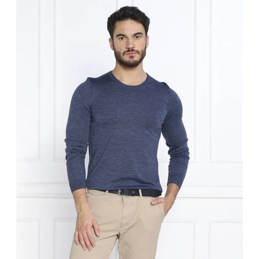 BOSS BLACK Wełniany sweter Leno-P | Slim Fit ze sklepu Gomez Fashion Store w kategorii Swetry męskie - zdjęcie 184337029
