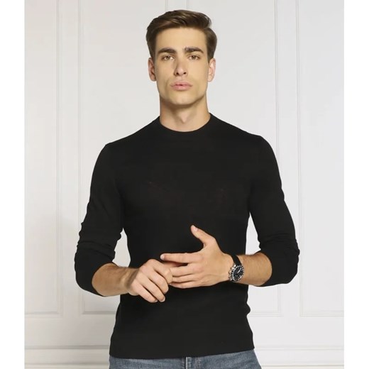 Armani Exchange Sweter | Slim Fit | z dodatkiem jedwabiu ze sklepu Gomez Fashion Store w kategorii Swetry męskie - zdjęcie 184337286