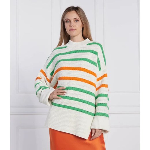 Samsøe Samsøe Sweter | Relaxed fit | z dodatkiem lnu S promocyjna cena Gomez Fashion Store