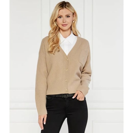 Tommy Hilfiger Wełniany kardigan | Regular Fit ze sklepu Gomez Fashion Store w kategorii Swetry damskie - zdjęcie 184337326
