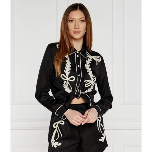 Pinko Satynowa koszula RICAMATO | Regular Fit ze sklepu Gomez Fashion Store w kategorii Koszule damskie - zdjęcie 184337435