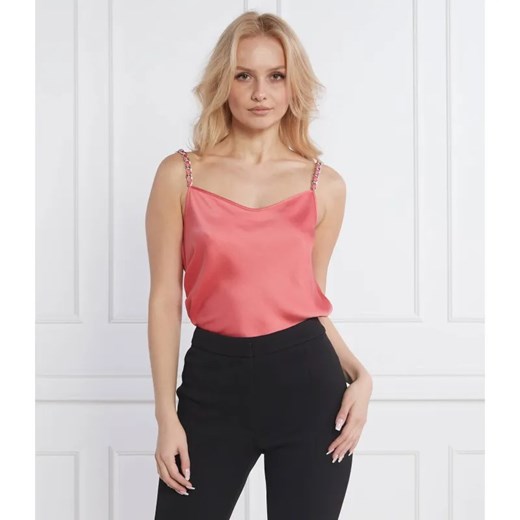 HUGO Satynowy top Cermila | Regular Fit ze sklepu Gomez Fashion Store w kategorii Bluzki damskie - zdjęcie 184337566