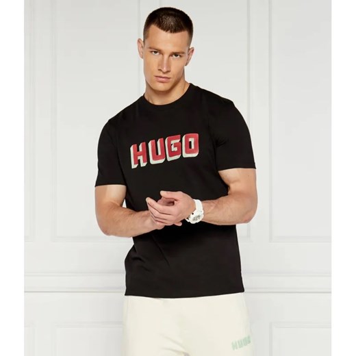 HUGO T-shirt | Regular Fit ze sklepu Gomez Fashion Store w kategorii T-shirty męskie - zdjęcie 184337639