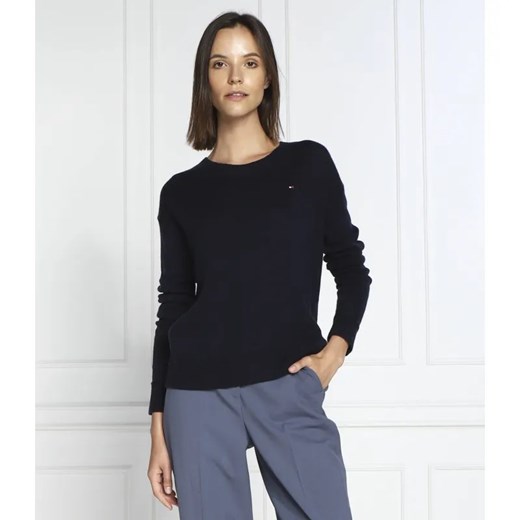 Tommy Hilfiger Wełniany sweter | Relaxed fit ze sklepu Gomez Fashion Store w kategorii Swetry damskie - zdjęcie 184337696