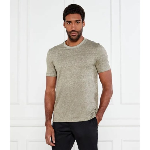BOSS BLACK T-shirt H-Thompson 28 | Regular Fit | z dodatkiem lnu ze sklepu Gomez Fashion Store w kategorii T-shirty męskie - zdjęcie 184337899