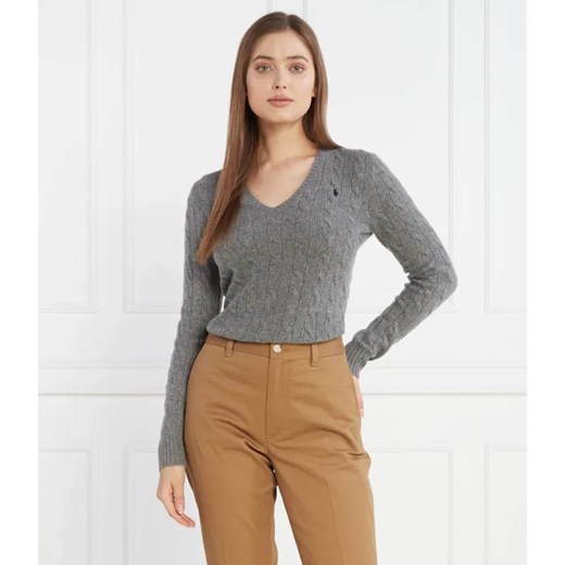 POLO RALPH LAUREN Wełniany sweter | Regular Fit | z dodatkiem kaszmiru ze sklepu Gomez Fashion Store w kategorii Swetry damskie - zdjęcie 184338079