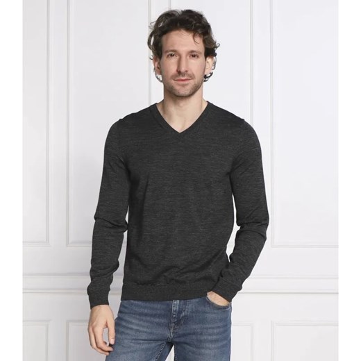 BOSS BLACK Wełniany sweter Melba-P | Slim Fit ze sklepu Gomez Fashion Store w kategorii Swetry męskie - zdjęcie 184338086