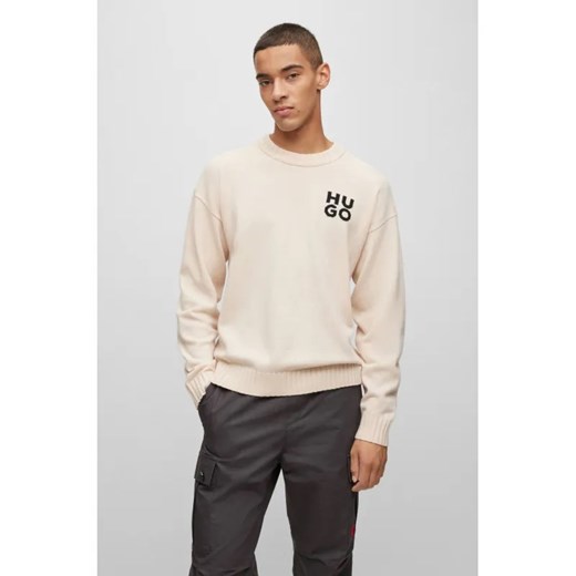 HUGO Wełniany sweter San Cassio-L | Regular Fit ze sklepu Gomez Fashion Store w kategorii Swetry męskie - zdjęcie 184338225