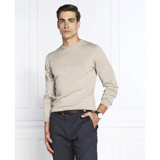 Oscar Jacobson Wełniany sweter Custer | Slim Fit ze sklepu Gomez Fashion Store w kategorii Swetry męskie - zdjęcie 184338277