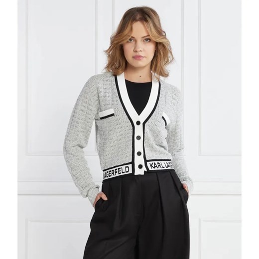 Karl Lagerfeld Kardigan boucle | Regular Fit ze sklepu Gomez Fashion Store w kategorii Swetry damskie - zdjęcie 184338427
