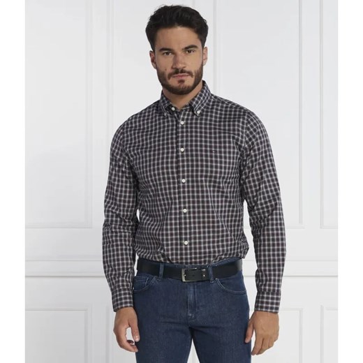 Tommy Hilfiger Koszula NAT. SOFT FLEX MINI TARTAN RF | Regular Fit ze sklepu Gomez Fashion Store w kategorii Koszule męskie - zdjęcie 184338697