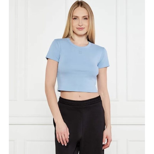 HUGO T-shirt Delanor | Cropped Fit ze sklepu Gomez Fashion Store w kategorii Bluzki damskie - zdjęcie 184338735