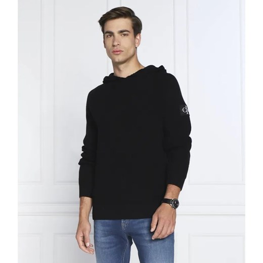 Calvin Klein Jeans Bluza MONOLOGO BADGE | Loose fit ze sklepu Gomez Fashion Store w kategorii Bluzy męskie - zdjęcie 184338785